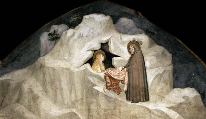 GIOTTO di Bondone The Hermit Zosimus Giving a Cloak to Magdalene Germany oil painting art